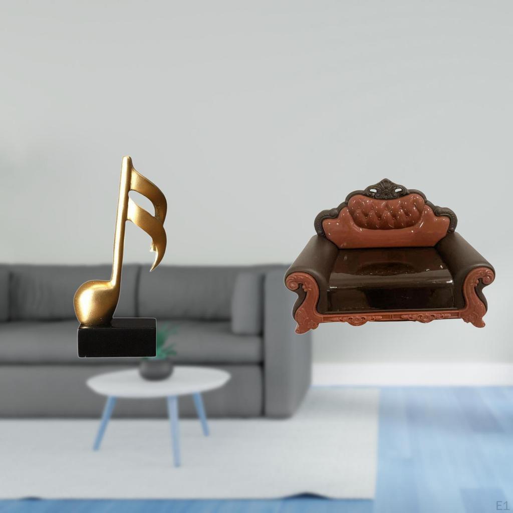 Musical Sofa Note Chair Sculpture Resin Creative Tabletop Ornament Centerpiece Desk Fireplace