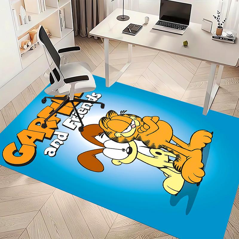 Cute Garfield Printed Absorbent Washable Carpet, Non-Slip Bathroom Mats, Kitchen Rugs, Yoga Mat,Living Room Entrance, Camping Picnic Rugs