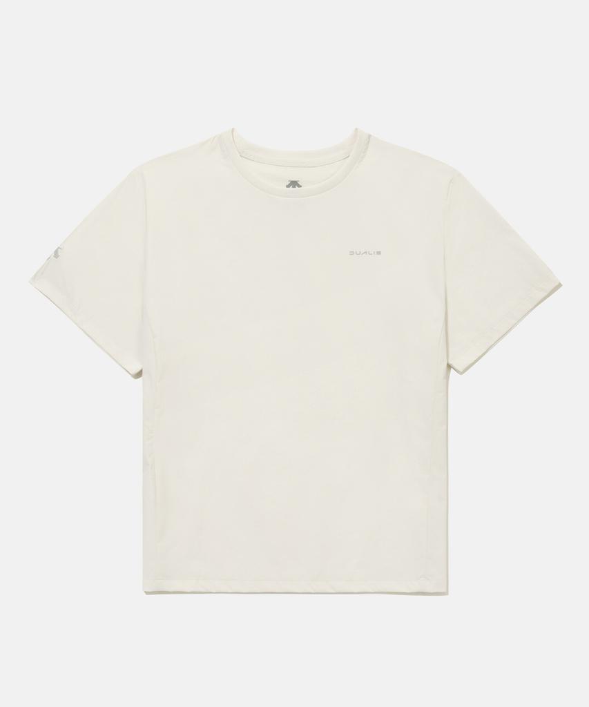 DESCENTE Women'S Woven Short Sleeve T-Shirt Ivory Sr222Dts42