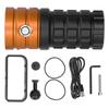Diving Photography Fill Light 10000LM 12LED Professional Diving Flashlight for 100m