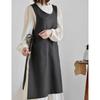 Waterproof Anti-Oil Kitchen Apron for Women with Pockets Long Vest Apron Cooking Painting Nail Salon Beauty Working Pinafore