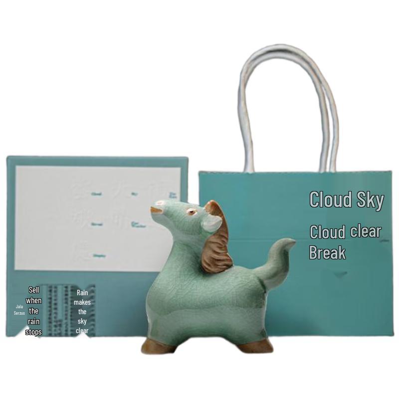 Ру Килн Зеленый Конь Керамический Чайный Сервиз