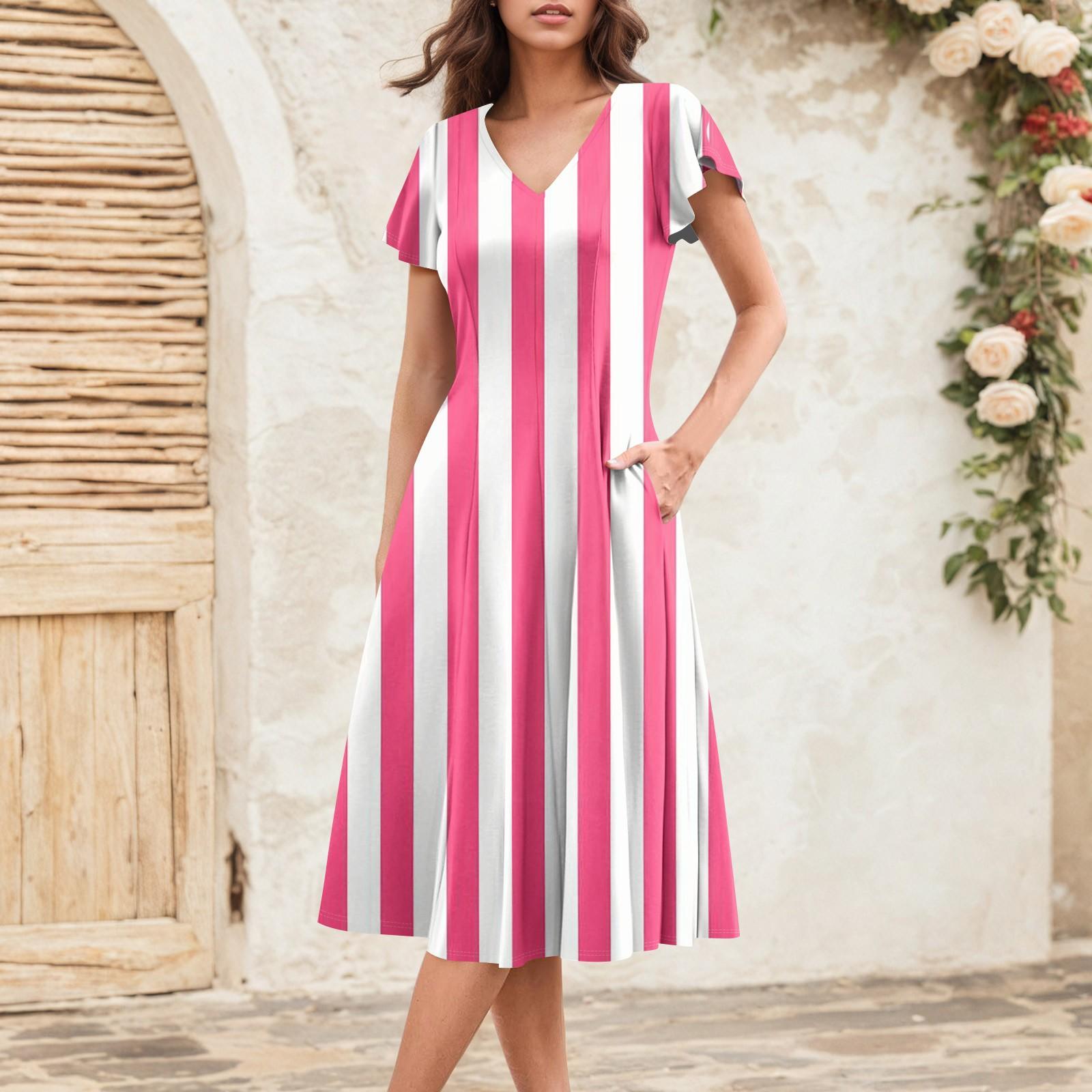 

Женское летнее модное элегантное платье миди в стиле ретро с V-образным вырезом и оборками на рукавах XL