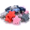 3Pcs Silicone Pacifier Clip Star Heart Round Silicone Clips for DIY Pacifier Chain Accessories Baby Soother Nursing Dummy Holder