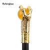 Dragon Claw Grasp Orange Glass Ball Golden Walking Cane Fashion Decorative Walking Stick Cosplay Cane Knob Crosier 93cm