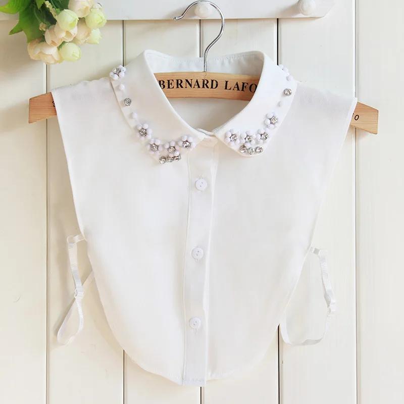 Perfect Match Women'S Fake Collar Vintage Chiffon Detachable Collar False Collar Lapel Half Shirt Vest Blouse Top Women Clothes Accessories