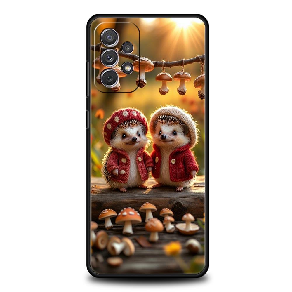 Hedgehog Design Phone Case For Samsung Galaxy A17 A07 A55 A35 A25 A15 A05 A33 5G A31 A23 A21s A13 A11 A41 A73 A53 A51 A71 Cover