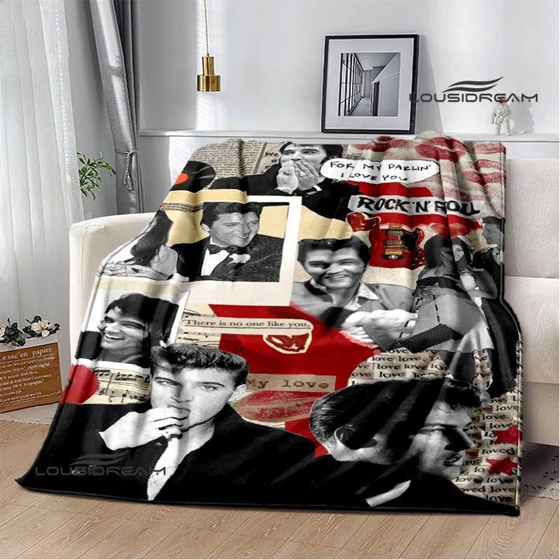 E-Elvis-Presley Retro print deken dekens voor bedden Picknickdekens Flensdeken Zachte en comfortabele deken verjaardagscadeau