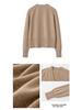 2025 Herbst/Winter Kaschmir-Cardigan mit V-Ausschnitt: Modischer, vielseitiger & locker sitzender Pullover