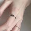S925 Sterling Silver Mobius Ring Minimalist Cold Wind Niche Open Ring Tide