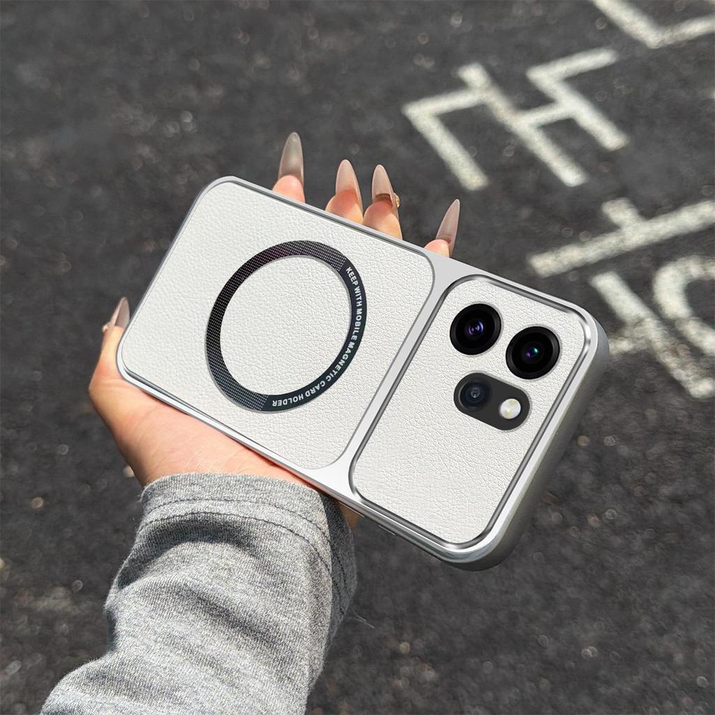 Case for OPPO Reno15 Pro Max 5G,Reno15 Pro 5G,Reno15 F 5G,Reno14 F 5G Viral Change to 17 Magnetic Split Leather Back Big Lens Protector Cover