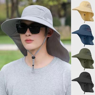 Versatile Quick Dry Fishing Hat UV Protection Breathable Bucket Hat Wide Brim Sun Cap Summer