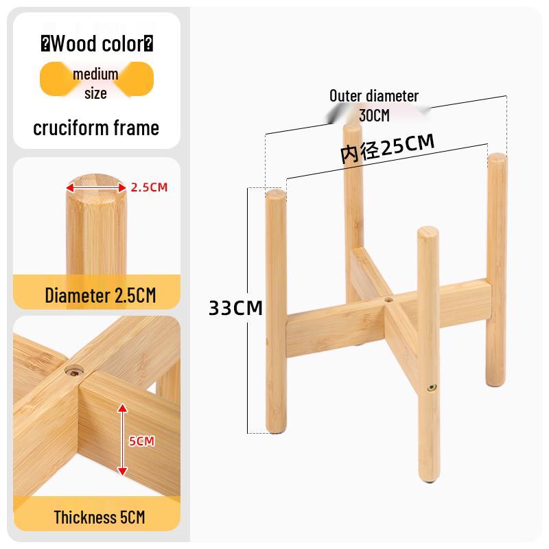 Cross-Shaped Floor Flower Stand - Succulent & Bonsai Display Rack for Living Room or Balcony