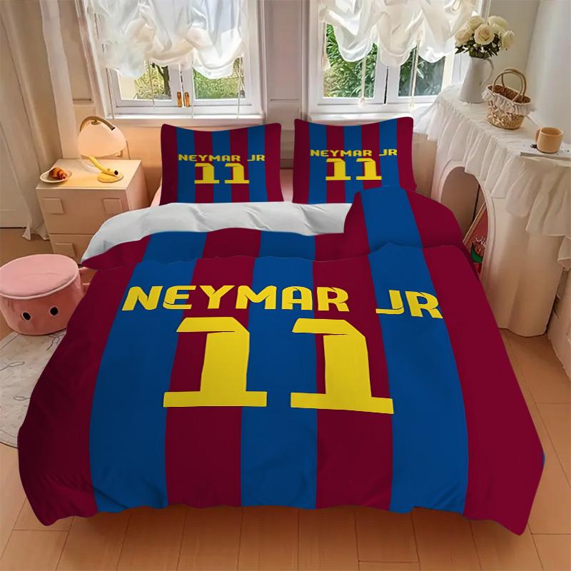 3Pcs Neymar Jr Jersey Bedding Sets For All Sizes New 3D Printed Bed Cover Comforter Duvet Cover Pillowcase Bedroom Decoration