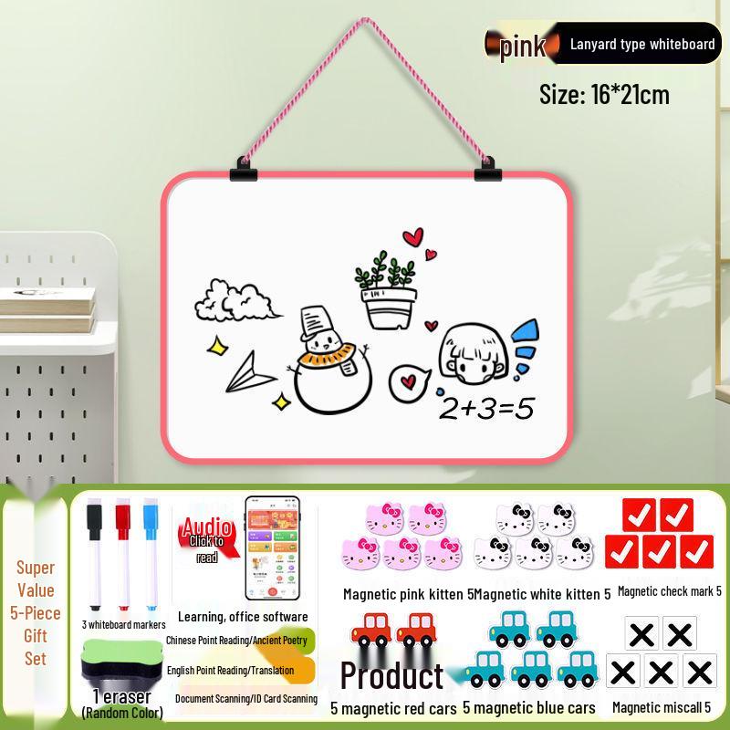 Double-Sided Magnetic Mini Blackboard: Erasable Wall-Mounted Teaching & Drawing Memo Board