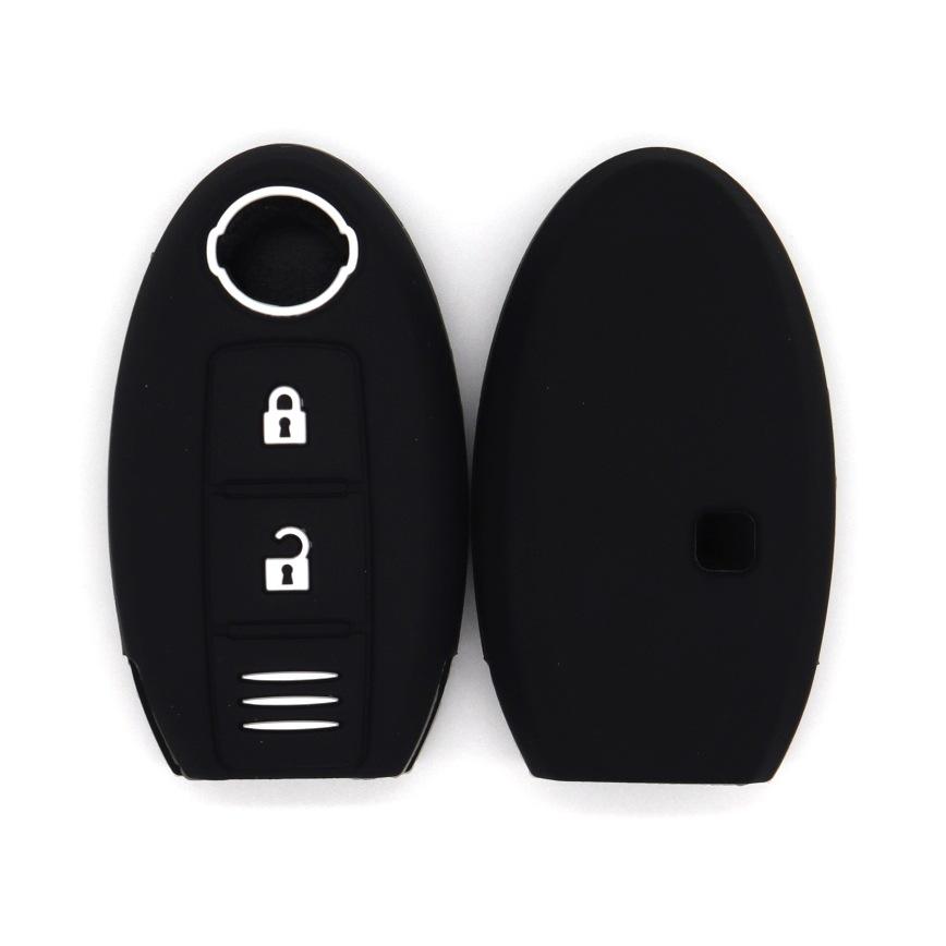 

Suitable for Nissan s new Tiida Teana Qashqai Sylphy Bluebird X-Trail smart 2-button silicone key bag чёрный