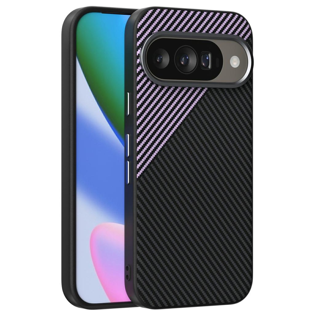 ABEEL For Google Pixel 10 / 10 Pro Magnetic Case Carbon Fiber Texture TPU PC PU Phone Back Cover