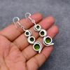 Peridot Gemstone : 925 Sterling Silver Handmade Long Earring's Jewelry
