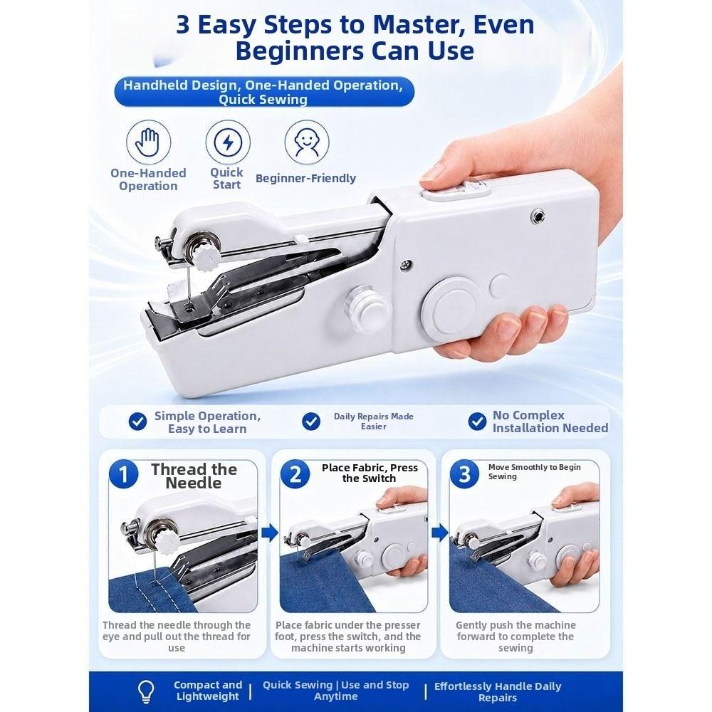 Multifunctional Mini Electric Tailor Set Compact Portable Sewing Machine Travel Use