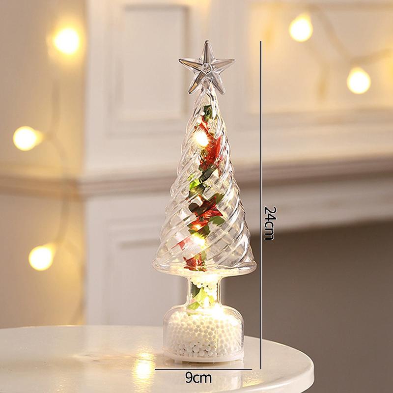 Glowing Christmas Tree Tabletop Ornaments Led Christmas Tree Windows Display Decor Festival Atmosphere Led Night Lights Gift