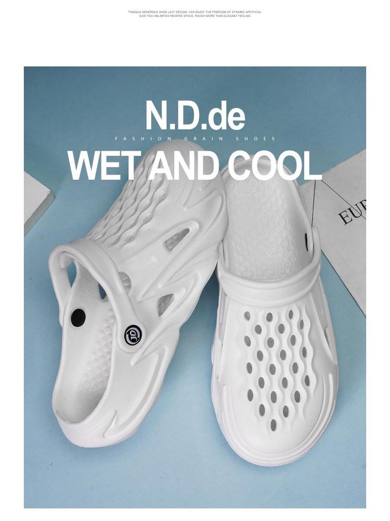 2025 Herren Atmungsaktive Dicksohlige Zehengeschlossene Gartensandalen für Strand & Outdoor