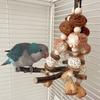 Parrot Toy Birds Gnaw On Strings of Barnacles, Mountain Pineapples, Apple Wood, Nuts, and Corn Cobs, Tearing and Destroying Beaked Bird Toys