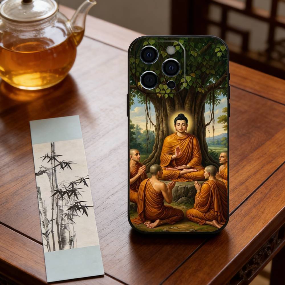 Siddhartha Gautama Phone Case For iPhone 17, 16,15,14,13,12,11 Plus,Pro Max, Others Soft Black Cover