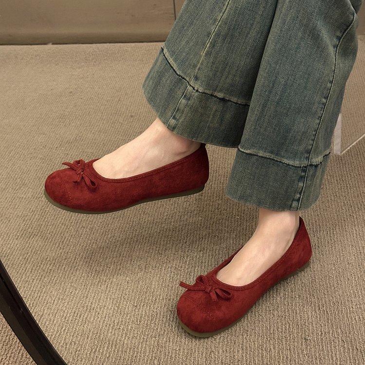 French Bow Silver Single Shoes Women's 2025 New Flat Gentle Grandma Shoes Summer Ladyshoes Candy Ballet Shoes