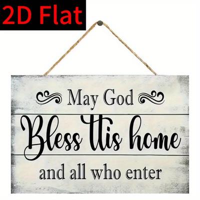1Pc 2D Flat Wooden Sign 30*20cm Plaque Decor Measuring Suitable for Home and Wall Decoration.