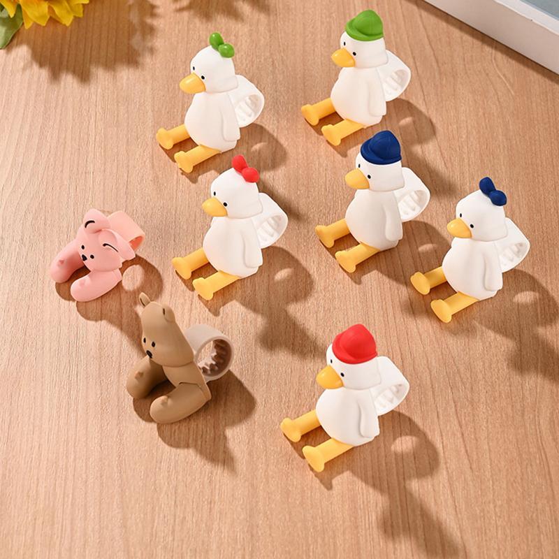 Bear Duck Punch-Free Door Anti-Collision Pad Room Bathroom Door Handle Silicone Silent Protection Pad Door Handle Cover