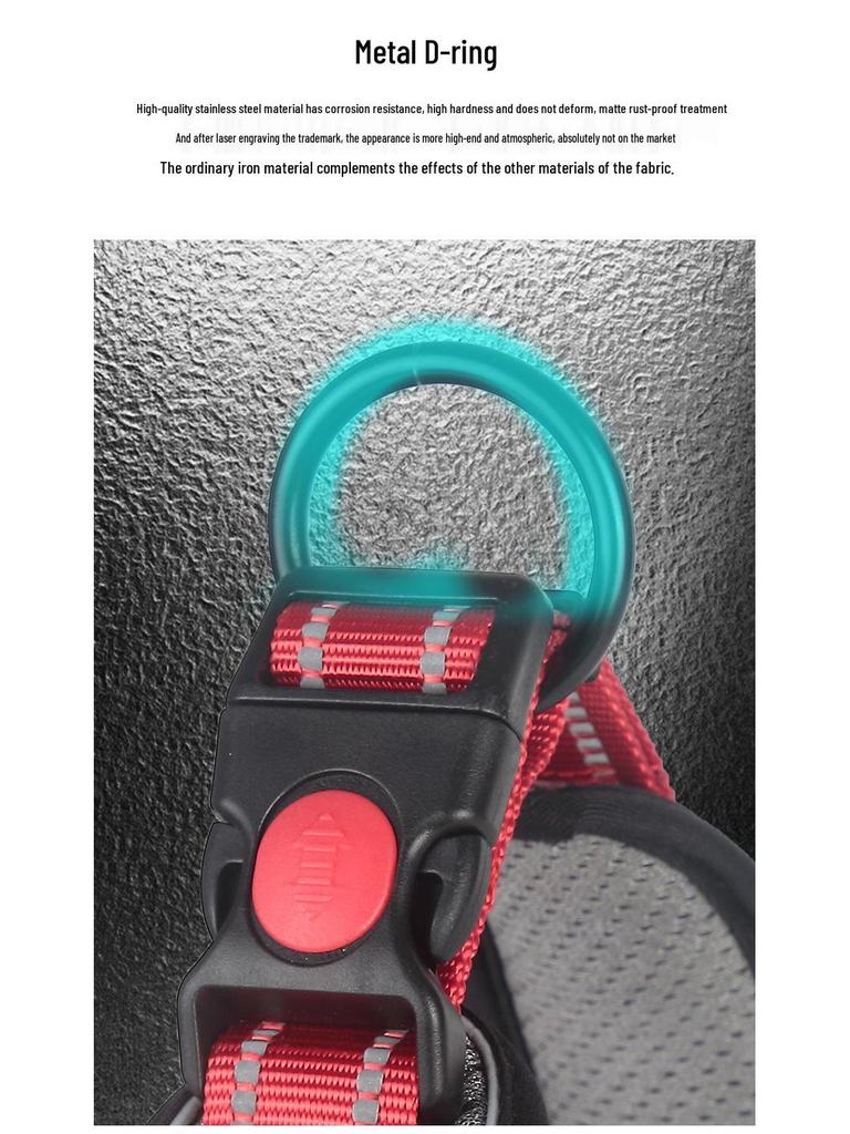 Regulowana, odblaskowa, oddychająca obroża spacerowa dla psa z siatki o strukturze plastra miodu