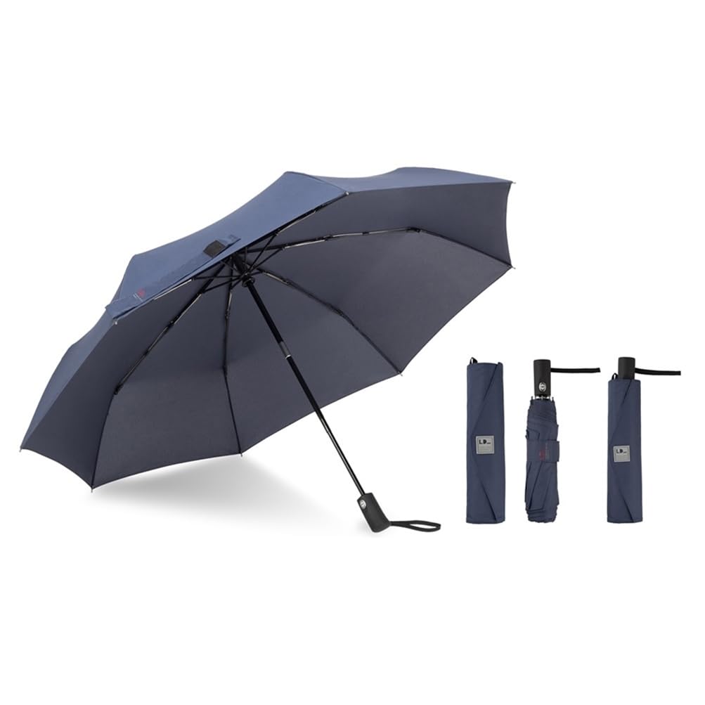 Ogawa Sui Men's Folding Umbrella, One-Touch Automatic Open/Close, Water-Repellent, 65 cm, Navy, 53368