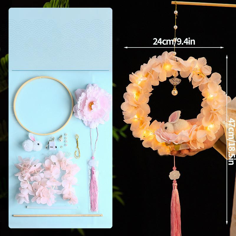 Chinese Paper Lantern Mid- Autumn Festival Lanterns Japanese Lantern Wedding Accessorie Autumn Decor DIY Material Pack