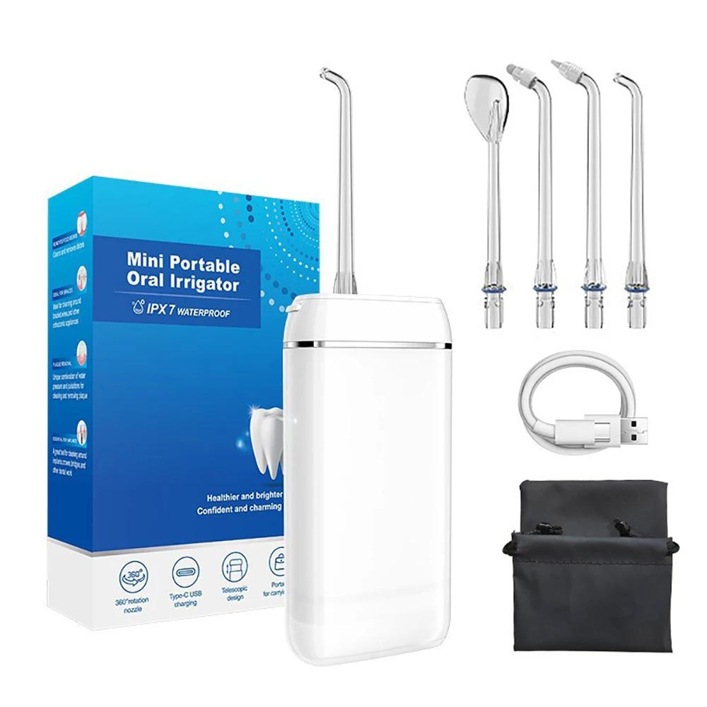 NEW Electric Oral Irrigator Mini Portable Water Flosser 200ML 3Mode Dental Teeth Pick Whitening Cleaner Waterpulse Tooth Cleaner