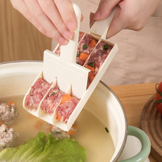 3/4-Cylinder Meatball Maker Non-Stick PP Meatball Cutter And Scooper Ergonomic Handle Ergonomic Handle Kitchen Gadget n for Home Cooking