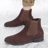 Men's Chelsea Designer Boots Solid Color Leather Men Dress Shoes British Style Comfortable Winter Business Men Boots