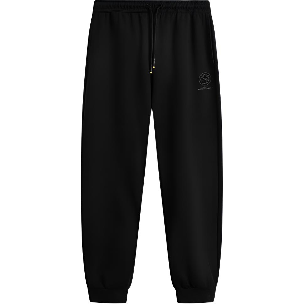 

Li-Ning Casual Simple Comfortable Versatile Lace-Up Solid Color Loose Knit Sports Pants Men bottoms Black AKLV371-3 XXL