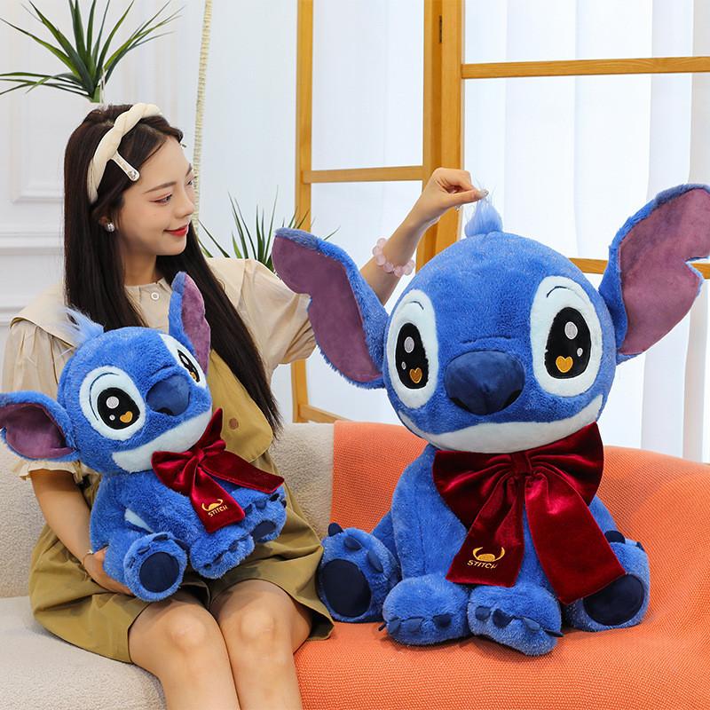 Suede With Cute Bow Tie Cartoon Plush Doll Pillow For Gift And Decor