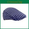 Fashion Cap Beret For Women With Grid Design And Wide Brim For Outings Casual