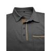 Autumn and Winter Men's Casual Long-sleeved Polo Men's Lapel T-shirt Colour Blocking Tops