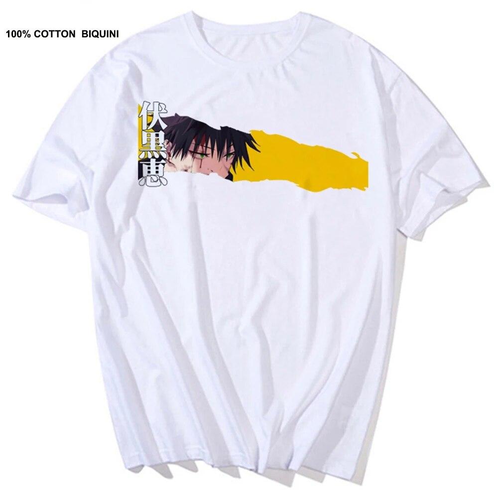 Japońskie anime Jujutsu Kaisen t-shirty unisex Itadori Yuji drukuj koszulki w stylu Harajuku Sukuna fajne unisex 100% bawełniana koszulka z krótkim rękawem