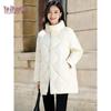 YUZHAOLIN Women's Diamond Quilted Mid-Length Padded Winter Coat Y64F514