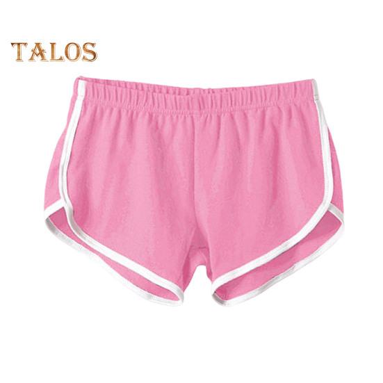 

Женские спортивные шорты с эластичной талией, мини-шорты для йоги, однотонные суперкороткие брюки, легкие пляжные брюки, спортивные шорты XXL розовый