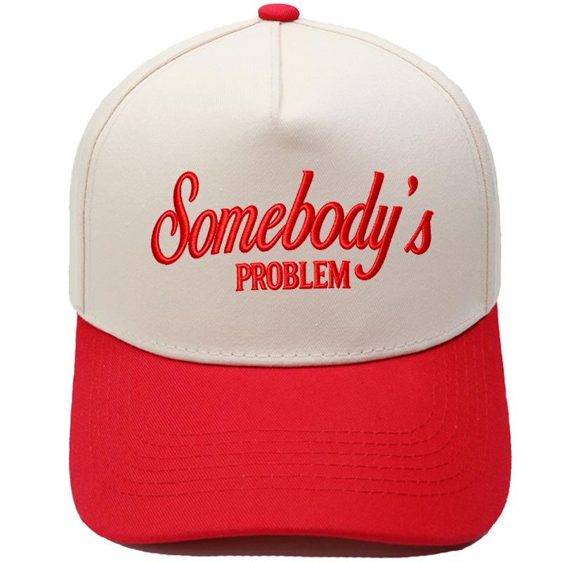 Somebody's PROBLEM fun embroidery color matching truck driver hat men's and women's sunshade dad hat