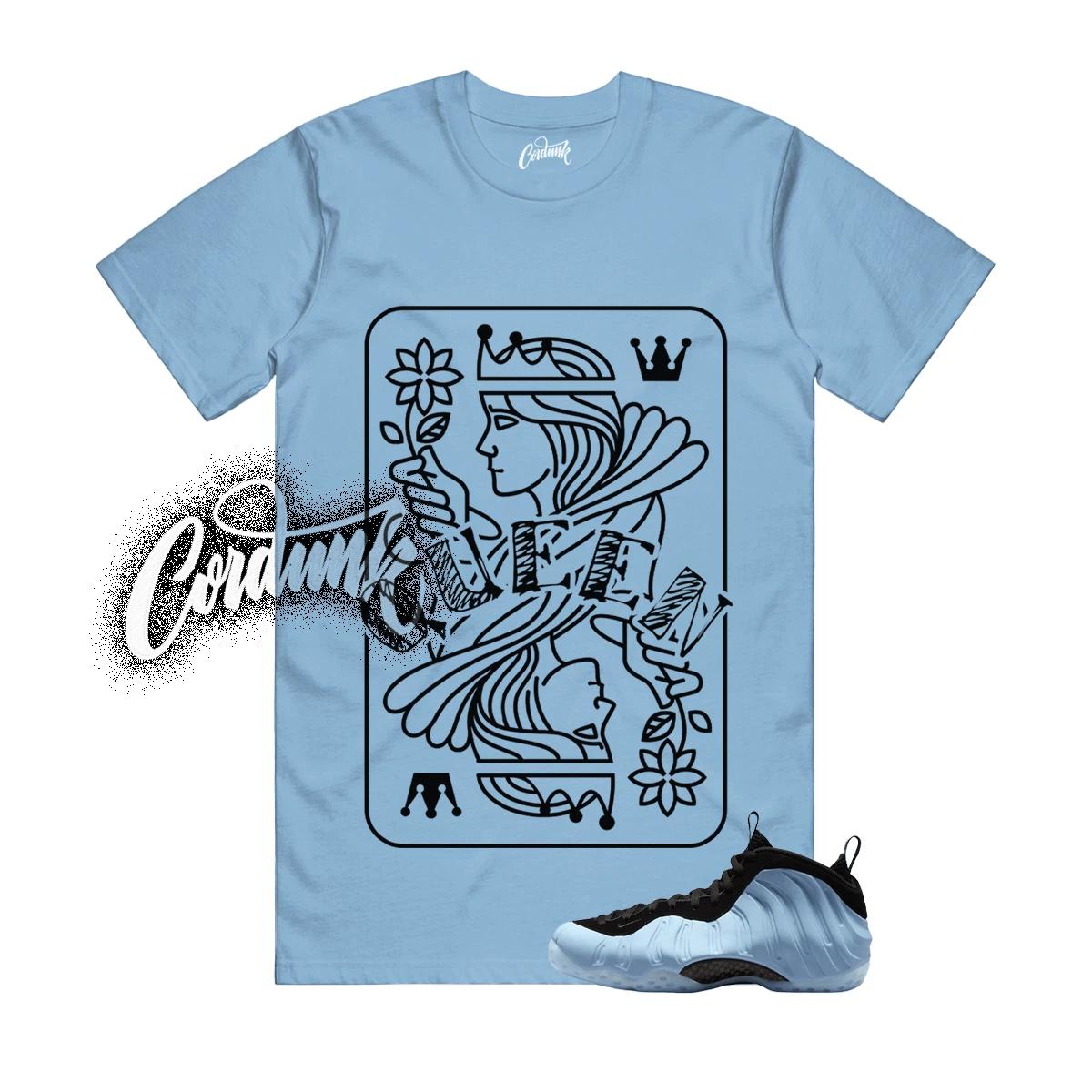 Foamposite Psychic Blue Black Air One T Shirt Match QUEEN M