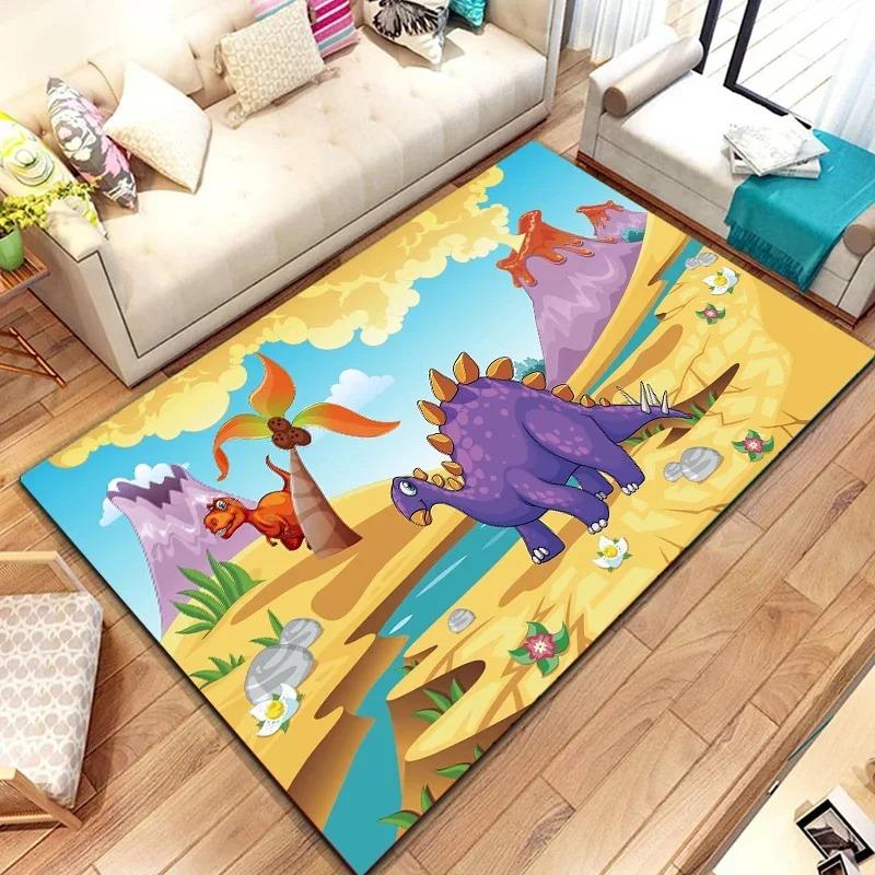 Wild Cartoon Animal Area Rug African Safari Animal Carpet for Kids Kawaii Room Decor Entrance Doormat Jungle Wildlife Floor Mat