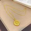 Gold Heritage Series: Four-Leaf Clover & Vajra Pendant Necklace for Women