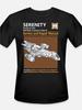 SERENITY Graphic Plus Size T-Shirt with Spacecraft Design - Bold White Text and