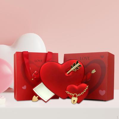 Heart Shaped Jewelry Box Birthday Gifts Accessories Valentine's Day Packaging Case Storage Organizer