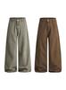 American Vintage Casual Pants With Solid Color For Men And Women